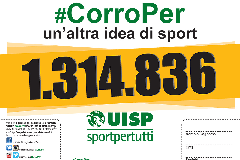 Campagna Uisp #Corro Per un’altra idea di sport