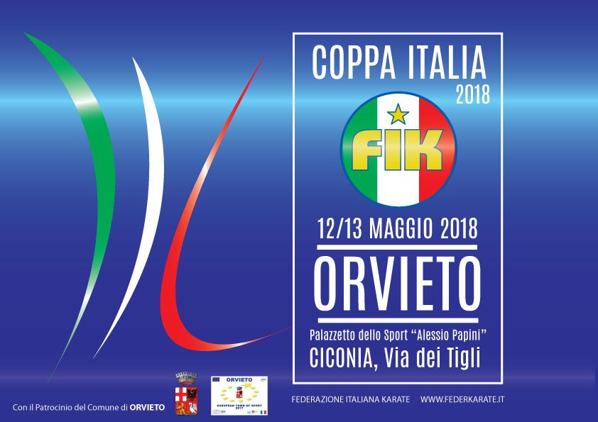 Coppa Italia FIK Federazione Italiana Karate a Orvieto dall’11 al 13 maggio