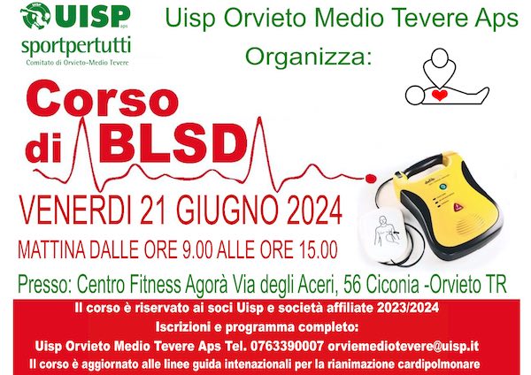 Uisp Orvieto Medio Tevere Aps organizza il corso di Blsd