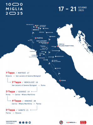 La 1000 miglia 2025 farà tappa sulla Rupe