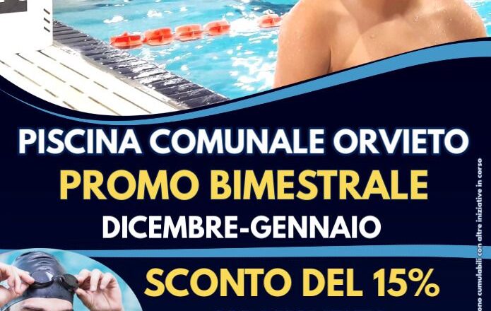 Dicembre e gennaio in piscina: c’è lo sconto del 15% su tutti gli abbonamenti