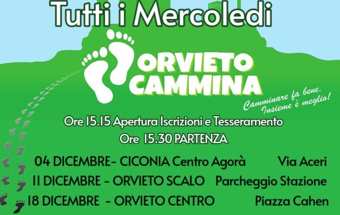 “Orvieto Cammina” iniziativa Uisp, il calendario di dicembre e gennaio