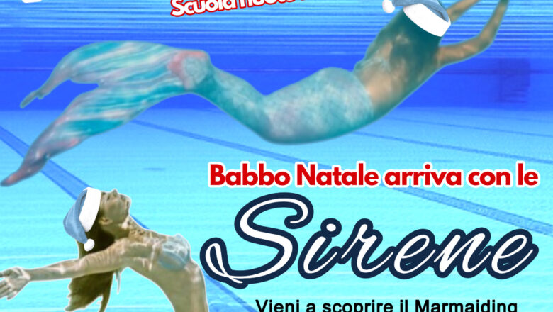 Alla piscina comunale arrivano Babbo Natale e le sirene